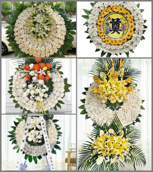 山东济宁任城区长沟镇张山东村花圈速递